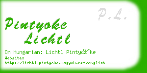 pintyoke lichtl business card